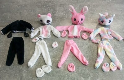 Barbie Cutie Reveal Einhorn Katze Hase Konvolut Verkleiden Outfits x4 