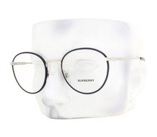 Burberry Hugo Eyeglasses Glasses B 1373 1005 Shiny Blue on Silver 51mm with Case
