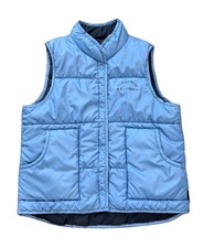 Vintage Y2K Polo Jeans Ralph Lauren Puffer Vest Womens M Blue Snap Streetwear
