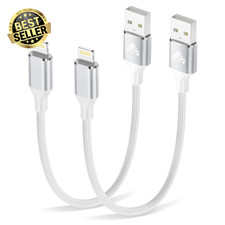 Iphone Charger Cable 0.5M 2Pack, Short Iphone Charging Cable Mfi Certified USB a