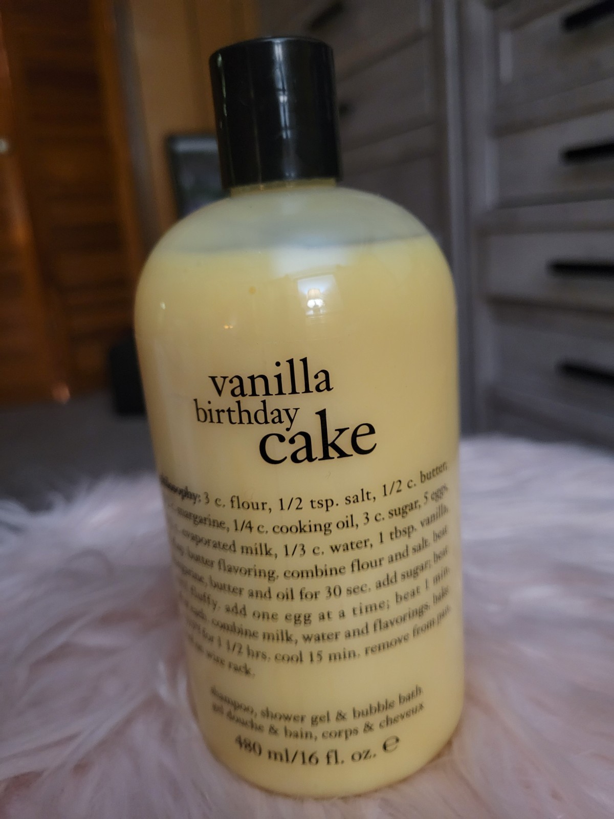 Philosophy Vanilla Birthday Cake Shampoo, Shower Gel & Bubble Bath, 16 oz