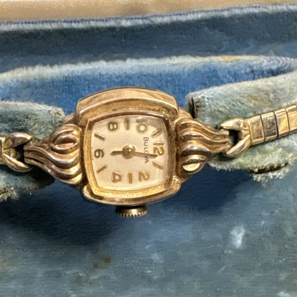 Reloj de cuerda Bulova Miss America para dama 10 krgp 1962 vintage Estate Foto 2 de 4