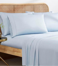 Luxurious 6-Piece Queen Bamboo Rayon Sheet Set in Blue
