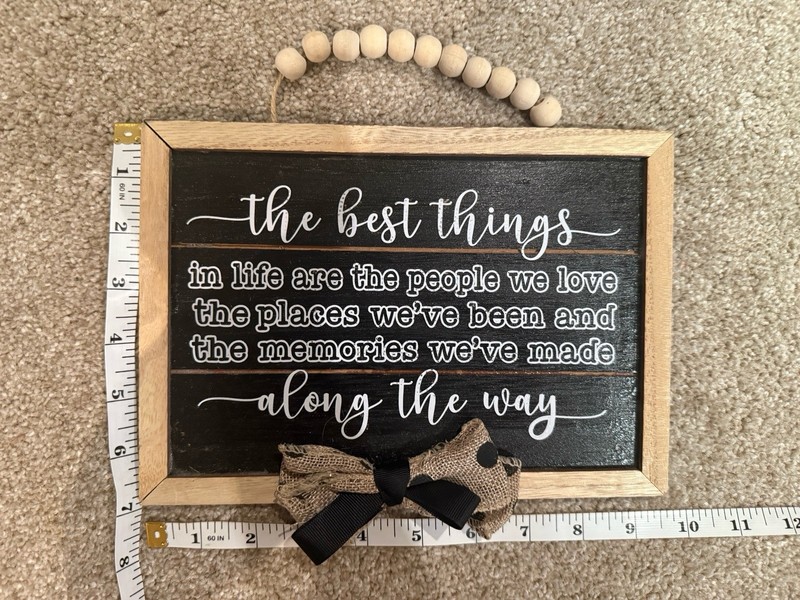 Handmade Home Decor Wood Hanging Sign Inspirational 
