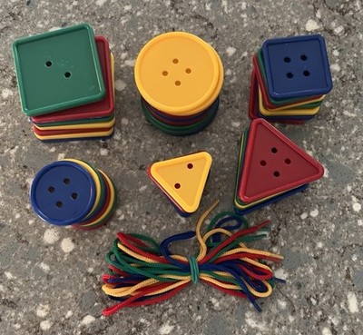 48 Attribute Lacing Colorful Buttons NEW