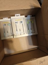 YH4- Lot Of 3 Heyday Wired Earbuds  w/ Microphone 3.5mm Aux Jack Headphones 