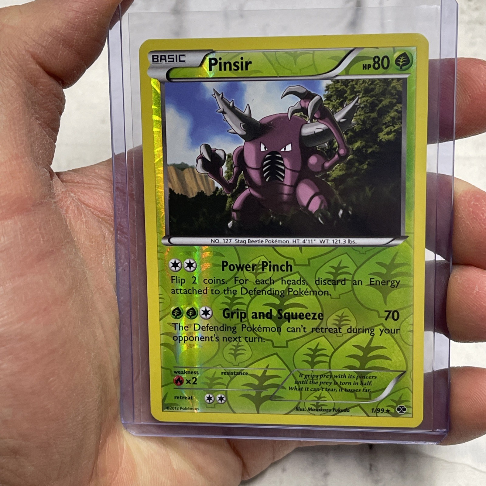 Pinsir - 1/99 - Rare - Reverse Holo NM Near Mint English Pokemon Next Destinies