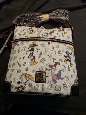 Dooney & Bourke Disney Shoulder Bag Medium White Mickey Minnie Figment
