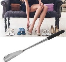Extra Long Handle Shoe Horn Telescopic Stainless Steel Handled Shoe horn New