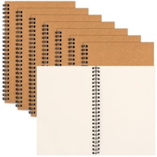 LABUK 7 Pack Blank Spiral Notebook, A5 Unlined Spiral Notebook, 100 Pages Jou...
