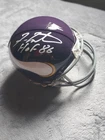 NFL Minnesota Vikings Fran Tarkenton Signed Mini Helmet HOF COA
