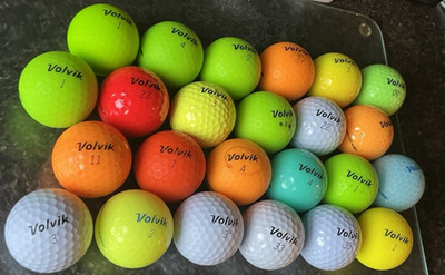 24 Volvik Vivid Vimat Golfbälle neuwertig A Klasse Mix weiß gelb Power Soft