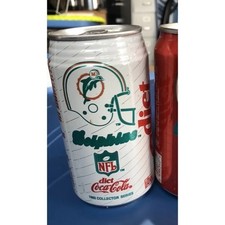 1992 Miami Dolphins DIET COKE CANS BOTTOM DRAINED Vintage RARE
