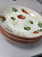 vintage portugal anthropomorphic vegetables large ceramic bowls by over and back