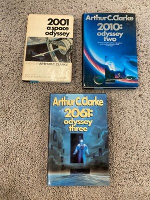 Arthur C Clarke Lot 2001 2010 2061 Space Odyssey HC/DJ Sci-Fi Books