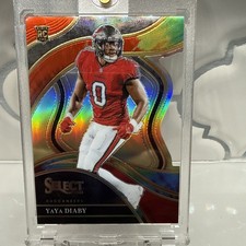 2023 Panini Select - Club Level YaYa Diaby #204 Red & Yellow Prizm Die-Cut (RC)