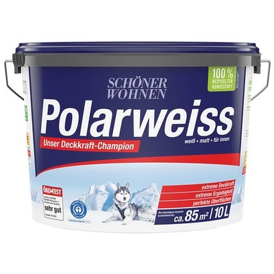 Schöner Wohnen Polarweiss 10 Ltr. weiss extreme Deckkraft Innendispersionsfarbe