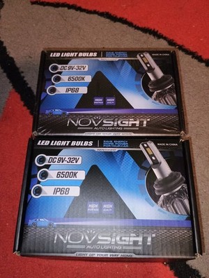 NovSight LED Light Bulbs DC 9V-32V 6500k IP68 Lot Of Two One Open Box One Sealed