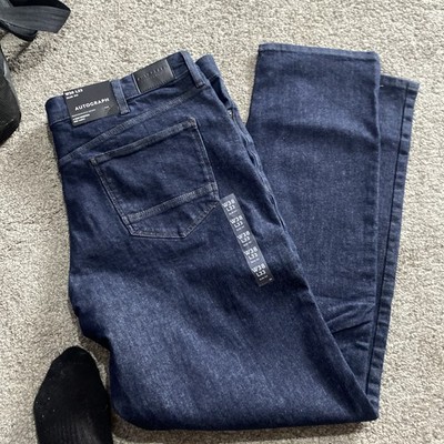 M&S Autograph Slim Fit Jeans W38 L33 4 Way Stretch Mid Waist, Performance men s