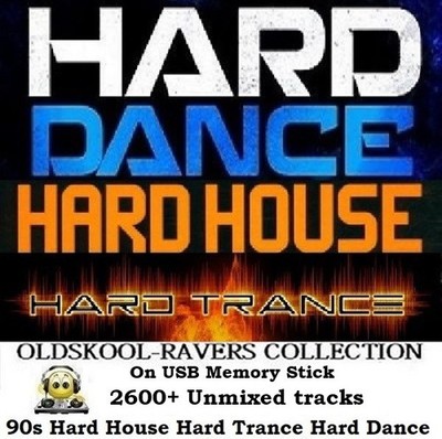 90s Hard House Hard Trance Hard Dance Classics & Anthems Unmixed Tracks USB