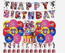 The Amazing Digital Circus Birthday Party Decorations Banner Balloon Cake Topper