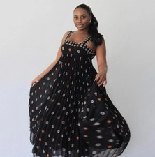 Zimmermann Sunray Day Dress Size 0P / AU 6 / US 2 Daisy Pleated Strappy Midi