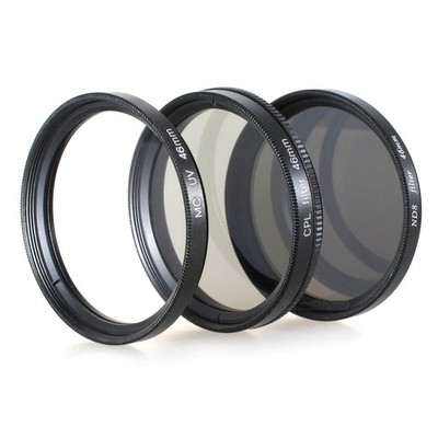 3-fach Set 46mm UV + Polfilter CPL + ND8 Graufilter