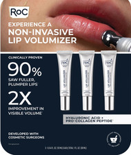 Roc Non-Invasive Lip Volumizer 0.34 Fl Oz 3-Pk Collagen Peptides Hyaluronic Acid