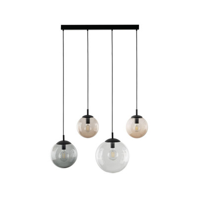 Esme Hängeleuchte Pendelleuchte Lampe Glas multicolor vierflammig linear LED