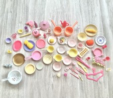 Barbie  Others Doll Accessories Lot Assorted Food Pots Pans Kitchen Set 1990s