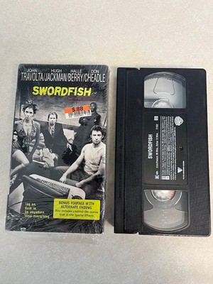 Swordfish VHS 2001 John Travolta Sealed Bonus Footage With Alternate Ending 