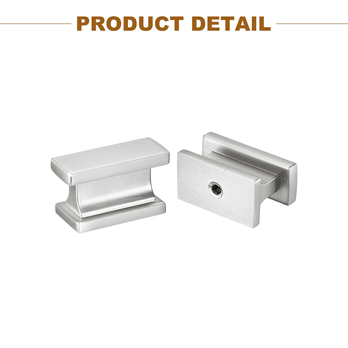 10 Pack Square Cabinet Knobs, Silver Dresser Knobs Kitchen Cabinet Pulls
