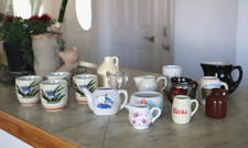 Vintage miniature ceramic pitchers, teapots and cups lot 16