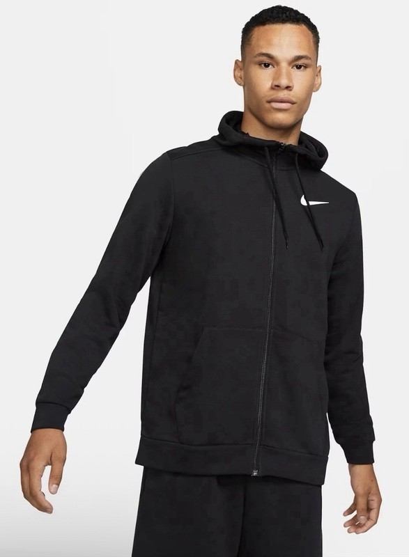 Nike Pro Dri-Fit Training Full Zip Hoodie Jacket Black Men’s Sz Large CZ6376-010