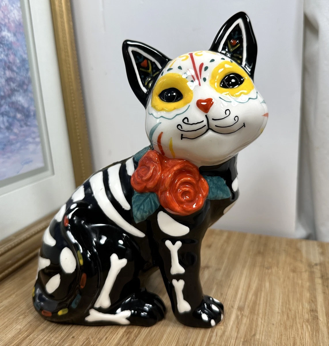 古い猫火鉢 行火 香炉 花器 釣鐘型 兜型 置物 オブジェ 陶器 古道具 レトロ Ceramic Cats Décor Sculptures & Figurines for sale | eBay