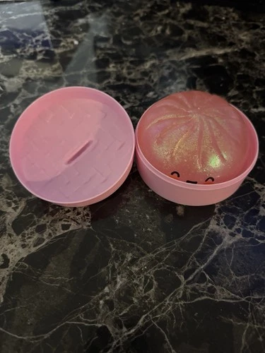 Crazy Fun Mystery Squishy Bao Bun Dumpling Super Rare Rose Gold Glitter OPENED