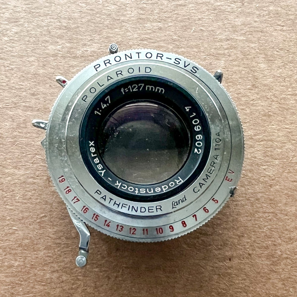 Rodenstock-Ysarex 127mm 4.7 vintage lens Polaroid Prontor-SVS