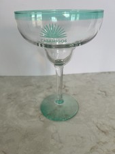Casamigos Margarita Vidrio Tinte Aqua 7” Alto 5” Diámetro Superior 3” Base