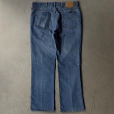 Vintage Sears Roebucks Mens Boot Cut Jeans 36x30.5 Faded Blue Western 90s