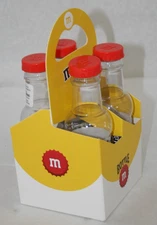 M&M's World Clear Empty Bottles Container Yellow Red 4 Piece Set Souvenir