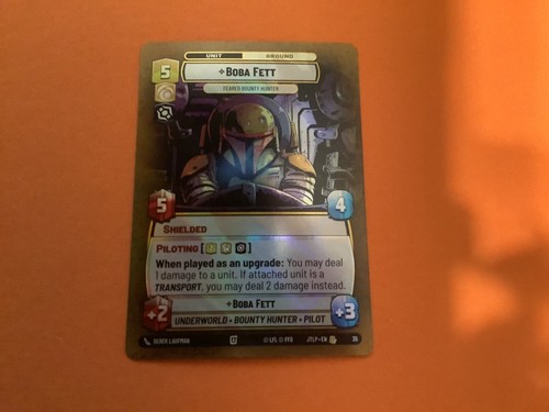 Star Wars Unlimited TCG Boba Fett Promo Foil Raro