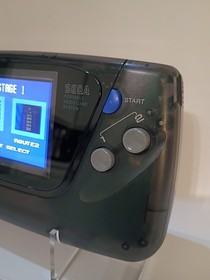 RARE Authentic Smoke Clear Black Sega Game Gear Console w Modern LCD US Seller