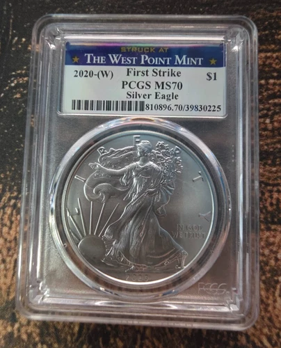 2020-(W) American Silver Eagle PCGS MS70 First Strike West Point Mint 1oz .999