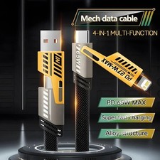 4 in 1 PD 27W Multi Data Charger Charging Cable USB A Type C For iPhone Samsung