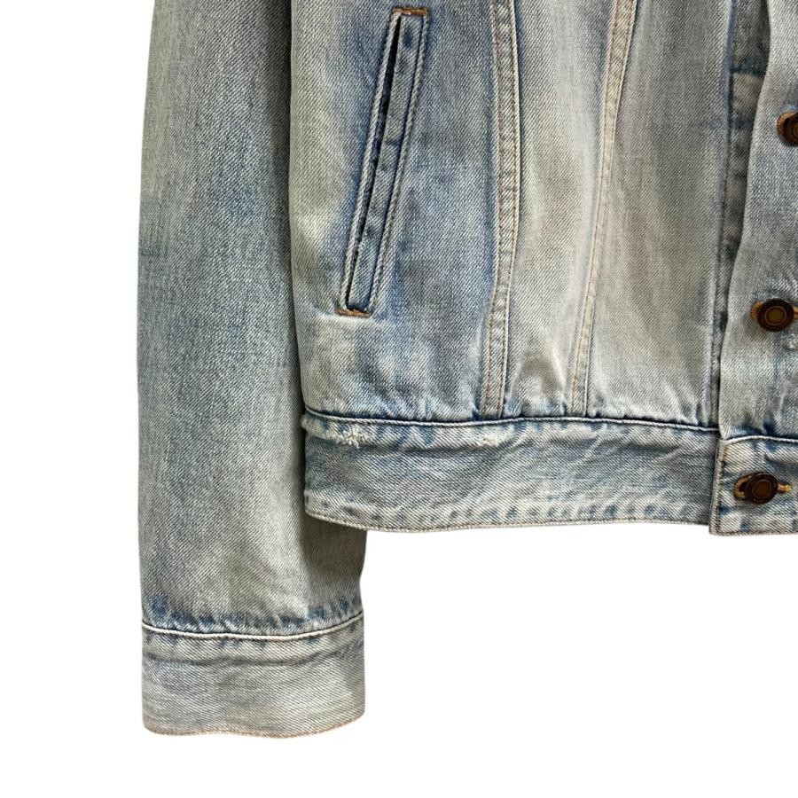 Saint Laurent Paris Abbigliamento Cotone Uomo Giacca Denim Invecchiato Taglia M Indaco