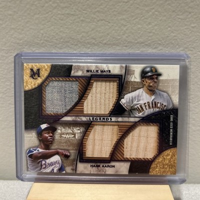 2025 Topps Museum Collection Quad Relics Hank Aaron/Willie Mays /20 SSP    