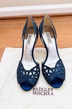 Badgley Mischka Harris Peep Toe Pumps, Size 7 EUC