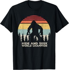 Retro Hide Seek Champion Shirt Funny Sasquatch Bigfoot T-Shirt