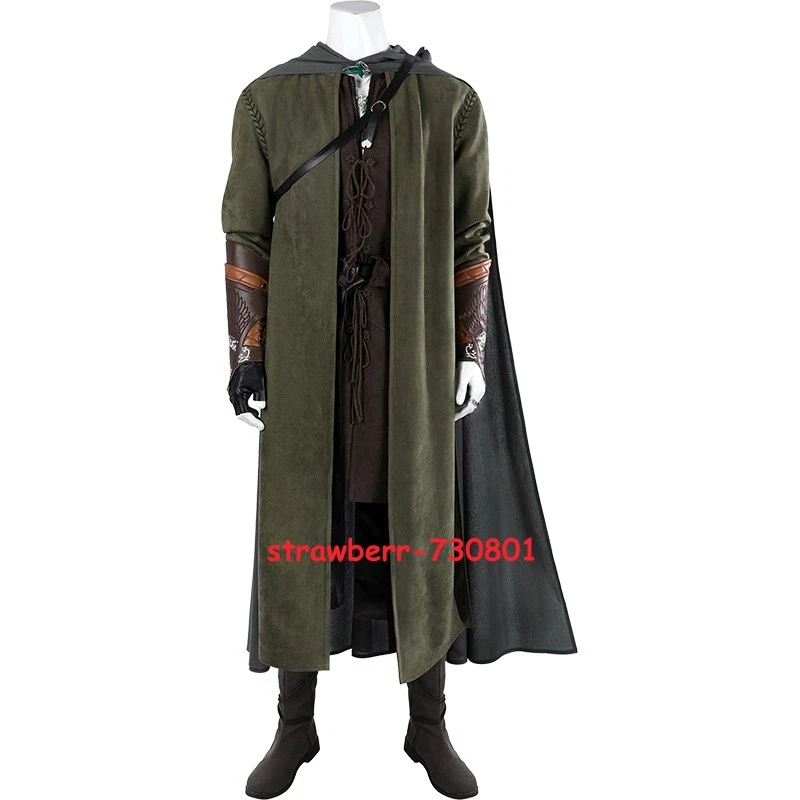 El Señor de los Anillos Aragorn II Disfraz Disfraz Conjunto Hombre Fiesta Vestido Conjunto Completo Foto 4 de 4