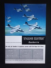 Original 1953 Advert English Electric Canberra Jet Bomber RAF